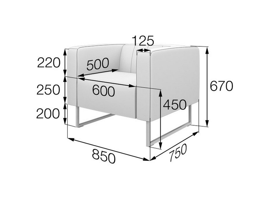 Диван офисный КЕЙС - вид 6