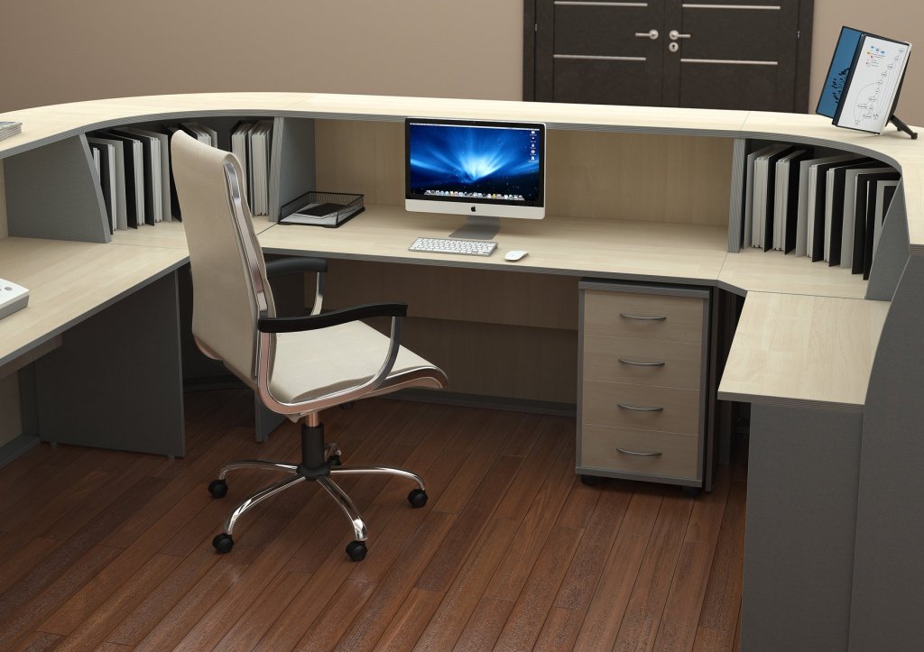 Угловая стойка-ресепшн RIVA - вид 3